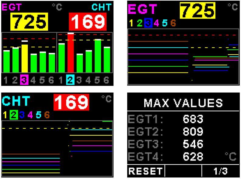 12-Channel Digital EGT and/or CHT Pyrometer Gauge Display 12-Channel Digital EGT and/or CHT Pyrometer Gauge Display